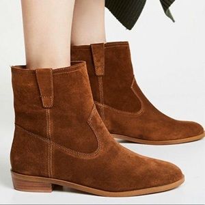 Rebecca Minkoff Chassidy Low-Heel Suede Booties